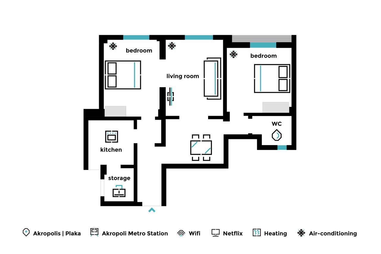 אתונה Acropolis Heart 2Bd Apartment In Plaka By Upstreet מראה חיצוני תמונה